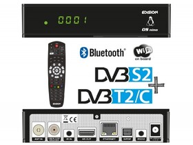 Edision OS nino 1x DVB-C/T2 + 1x DVB-S/S2 Linux Enigma 2 Combo Tuner Digital Receiver HD 1080p PVR
